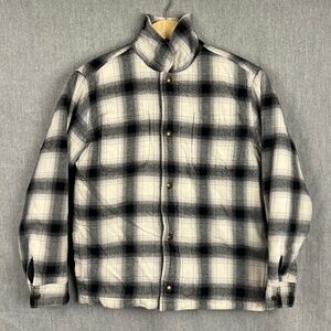 Old Navy Kids’ Fleece Lined Snap Front Plaid Jacket XL (14-16) Unisex Grunge 90s
